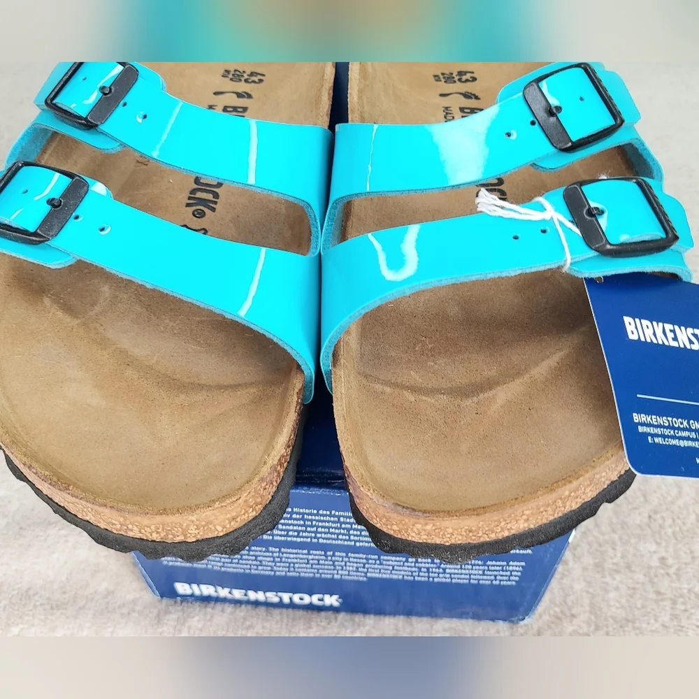Birkenstock Ibiza Scuba Blue Men's Size 10N Slide Sandals NWT Preppy Vacation